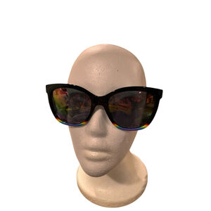 Women's knock around Black Rainbow Polarized Sunglasses One Size